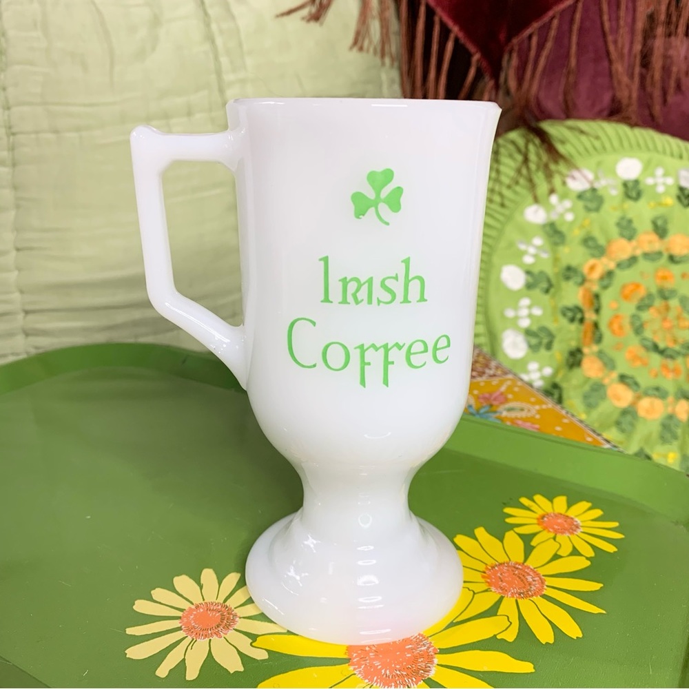 Milk Glass Irish Coffee Mug